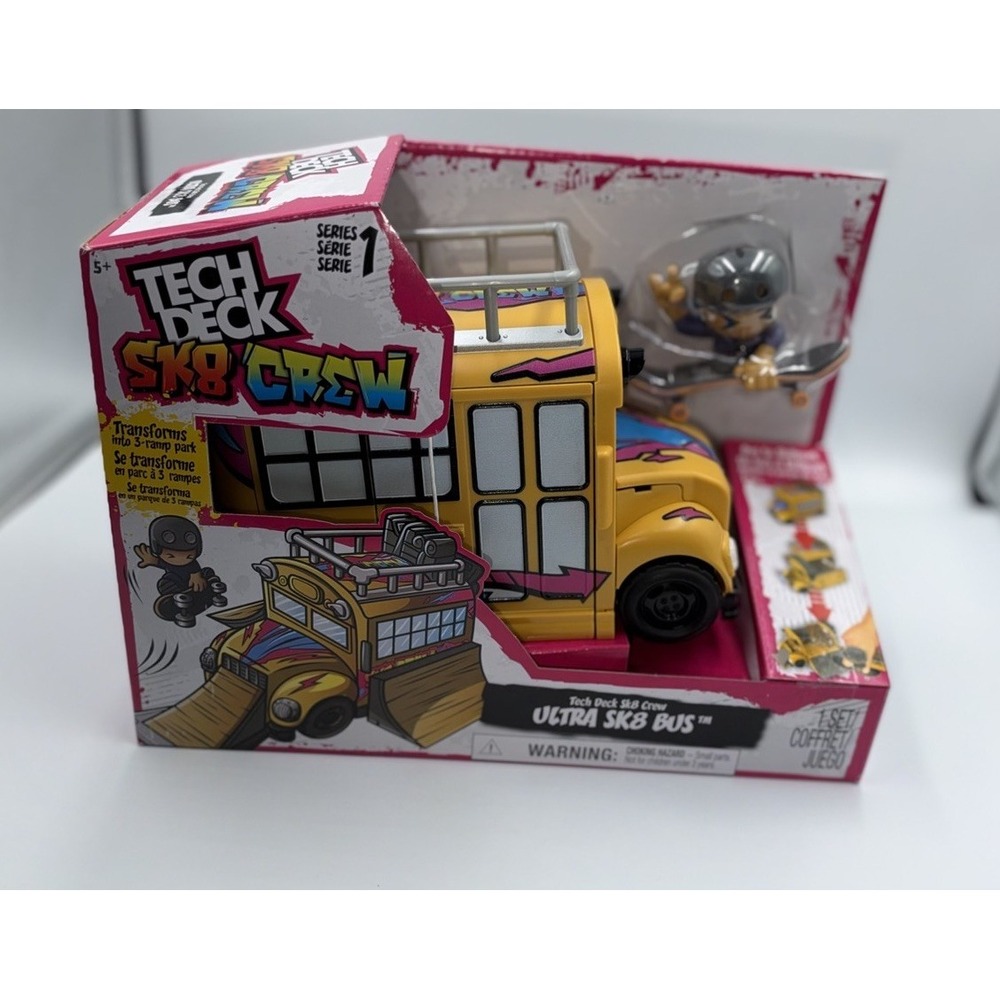 Toy Tech Deck Sk8 Crew 2-in-1 Transforming Ultra Bus&Storage,toy (8-b32)